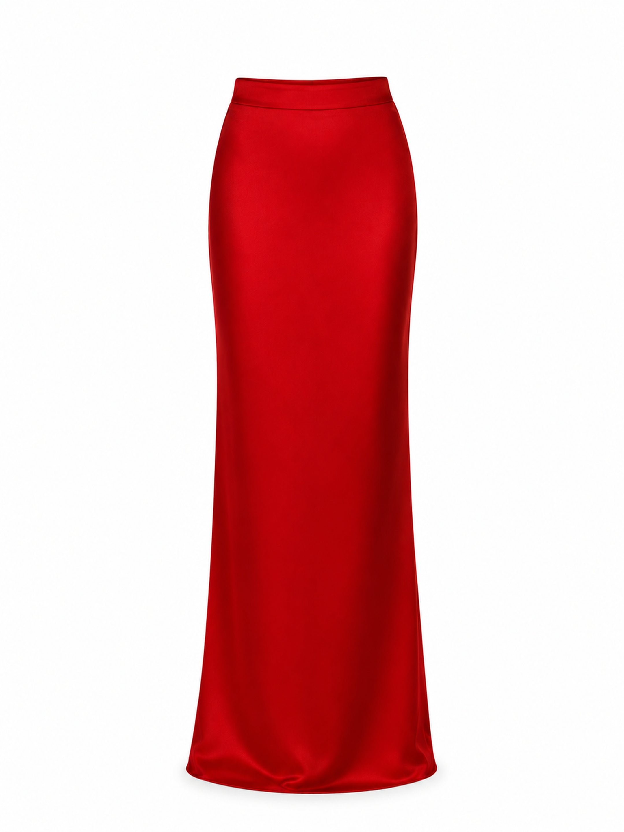 Satin long skirt