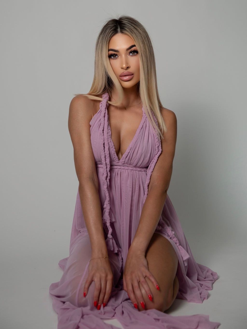 Purple beach dress