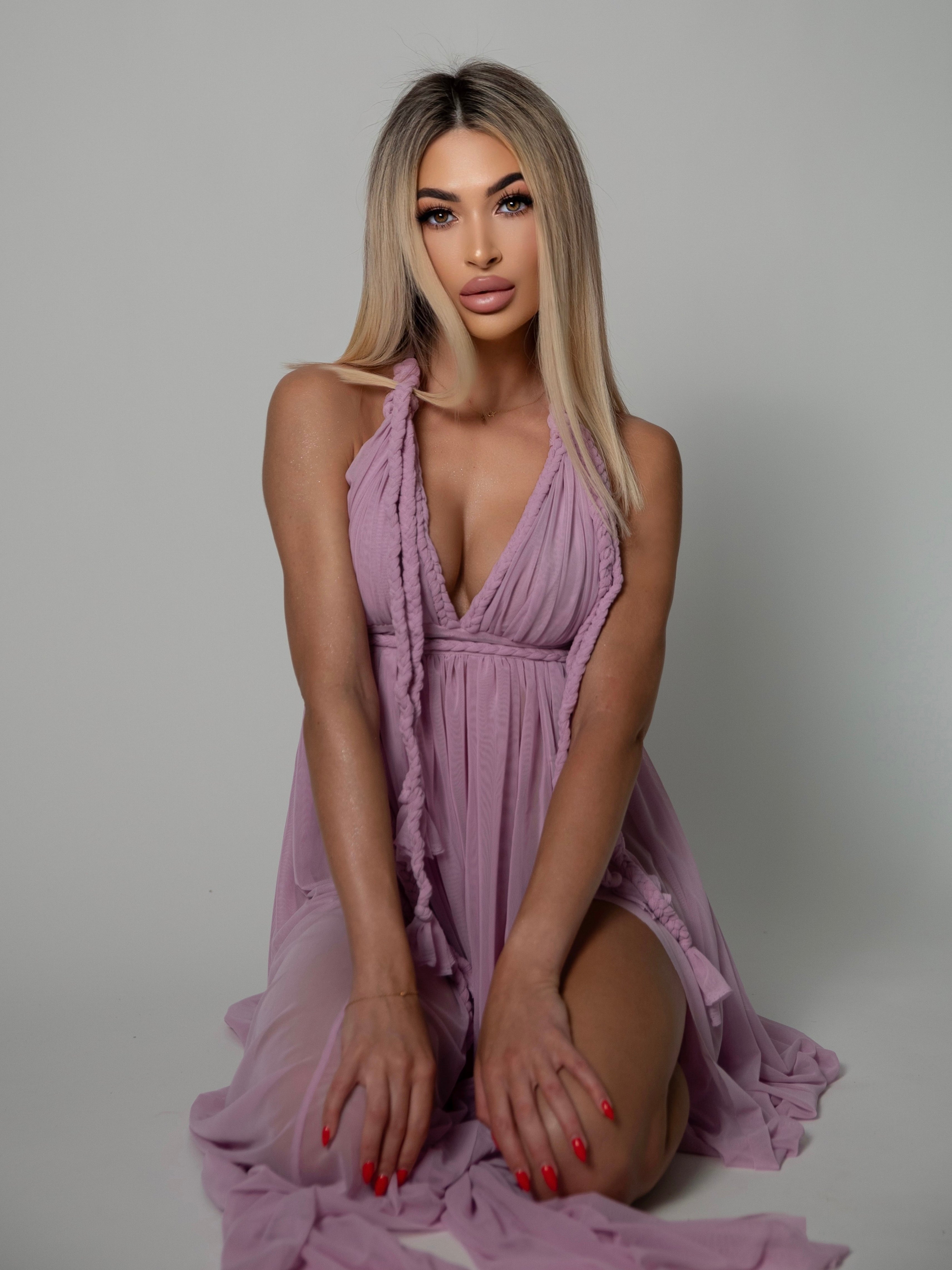 Purple beach dress