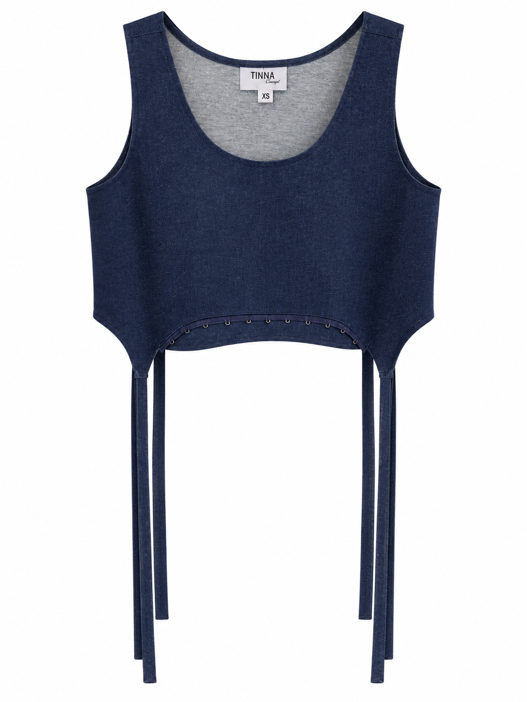 Denim corset top