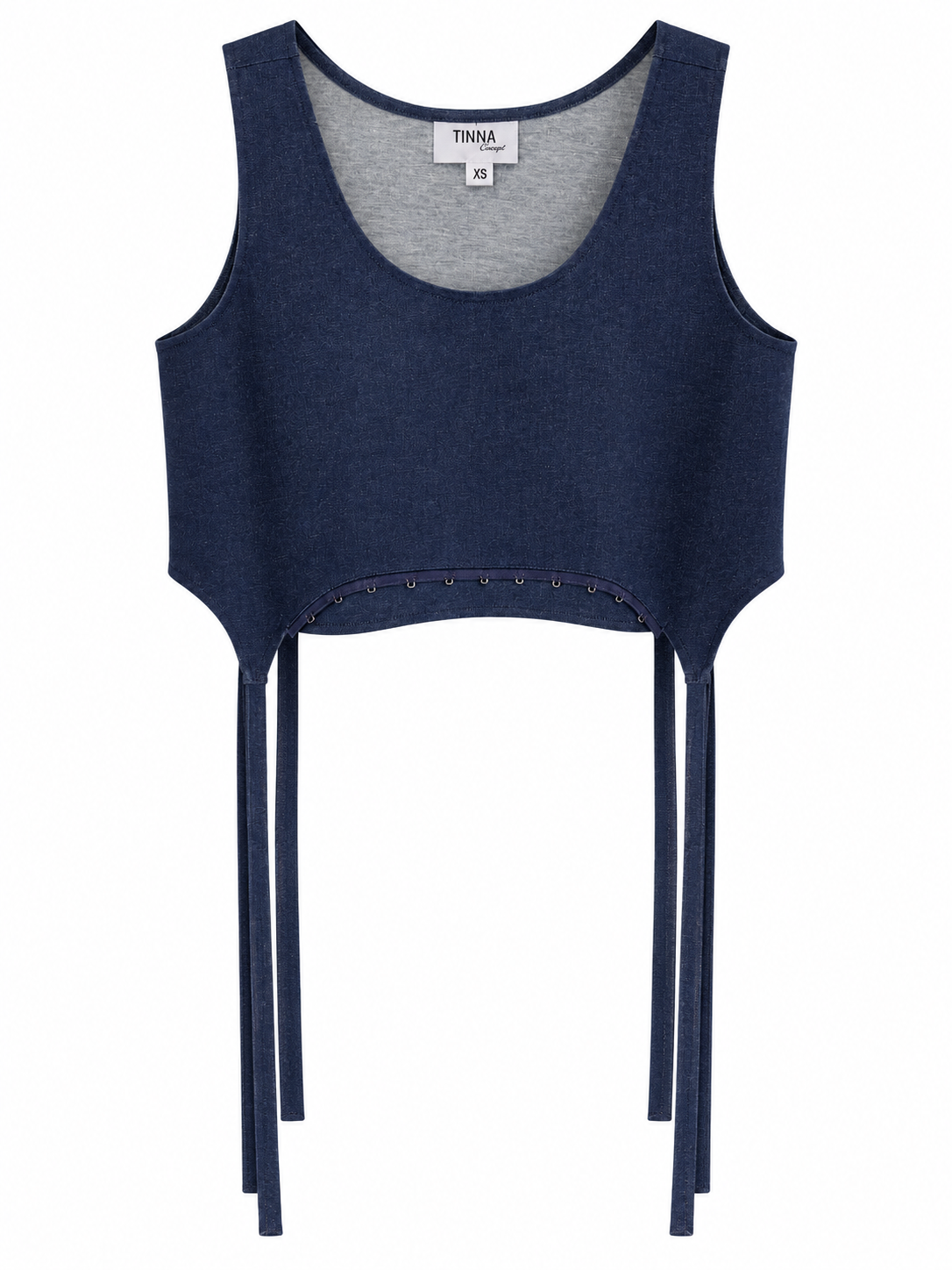 Denim corset top