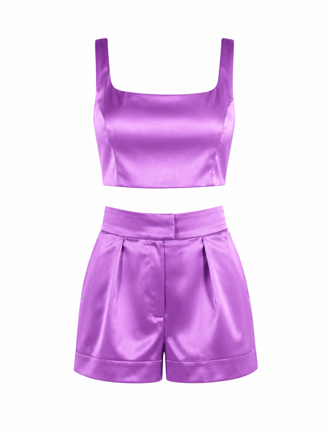 Satin purple co-ord