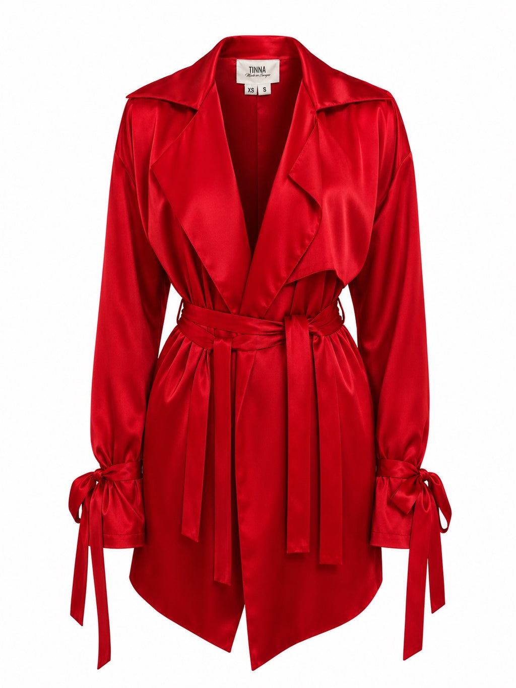 Red trench coat