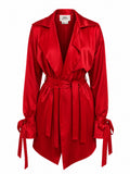 Red trench coat