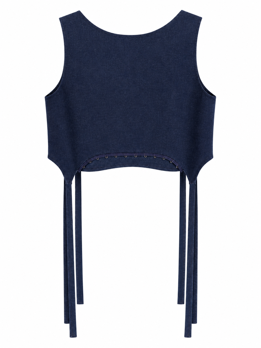 Denim corset top