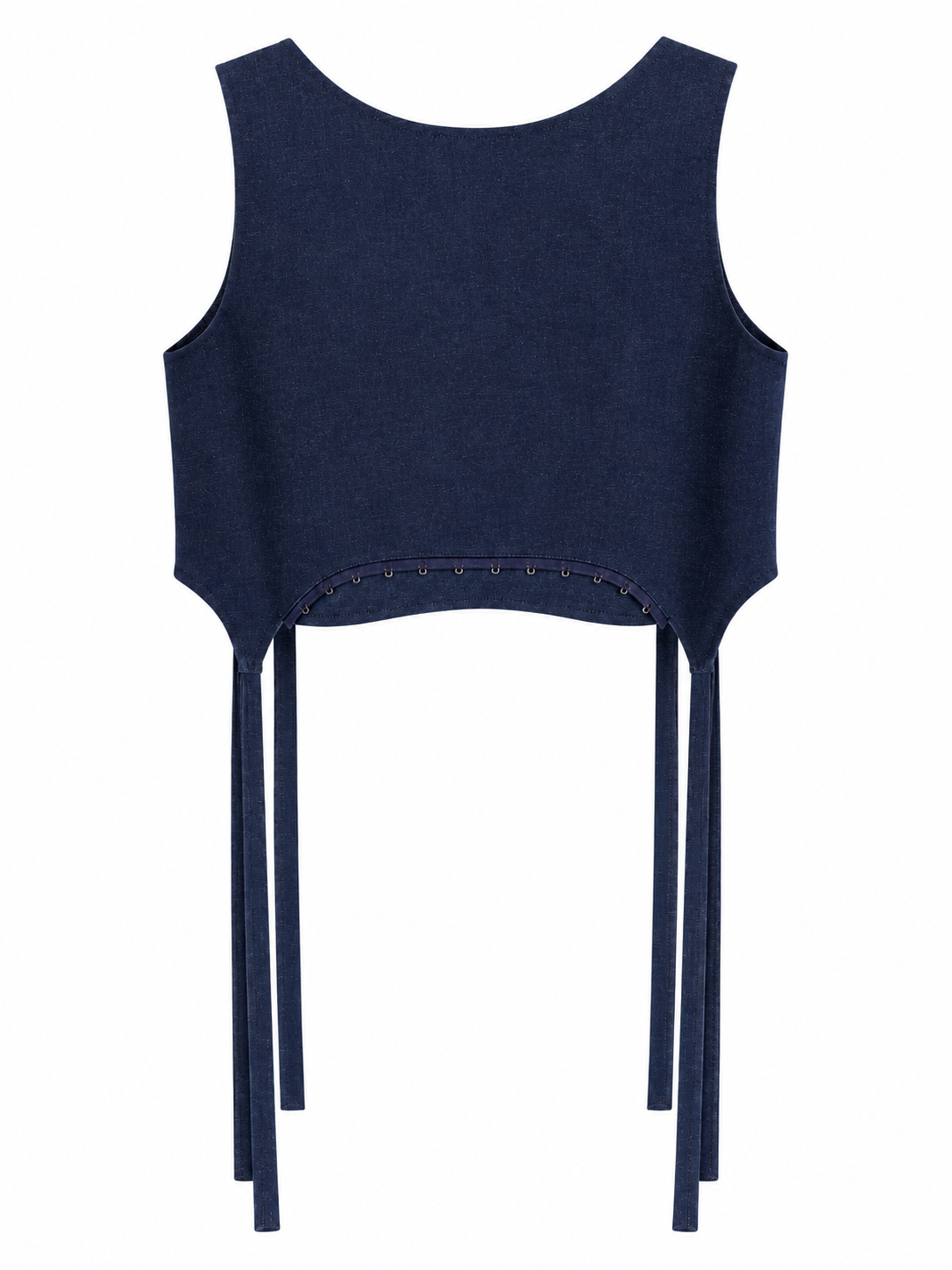 Denim corset top