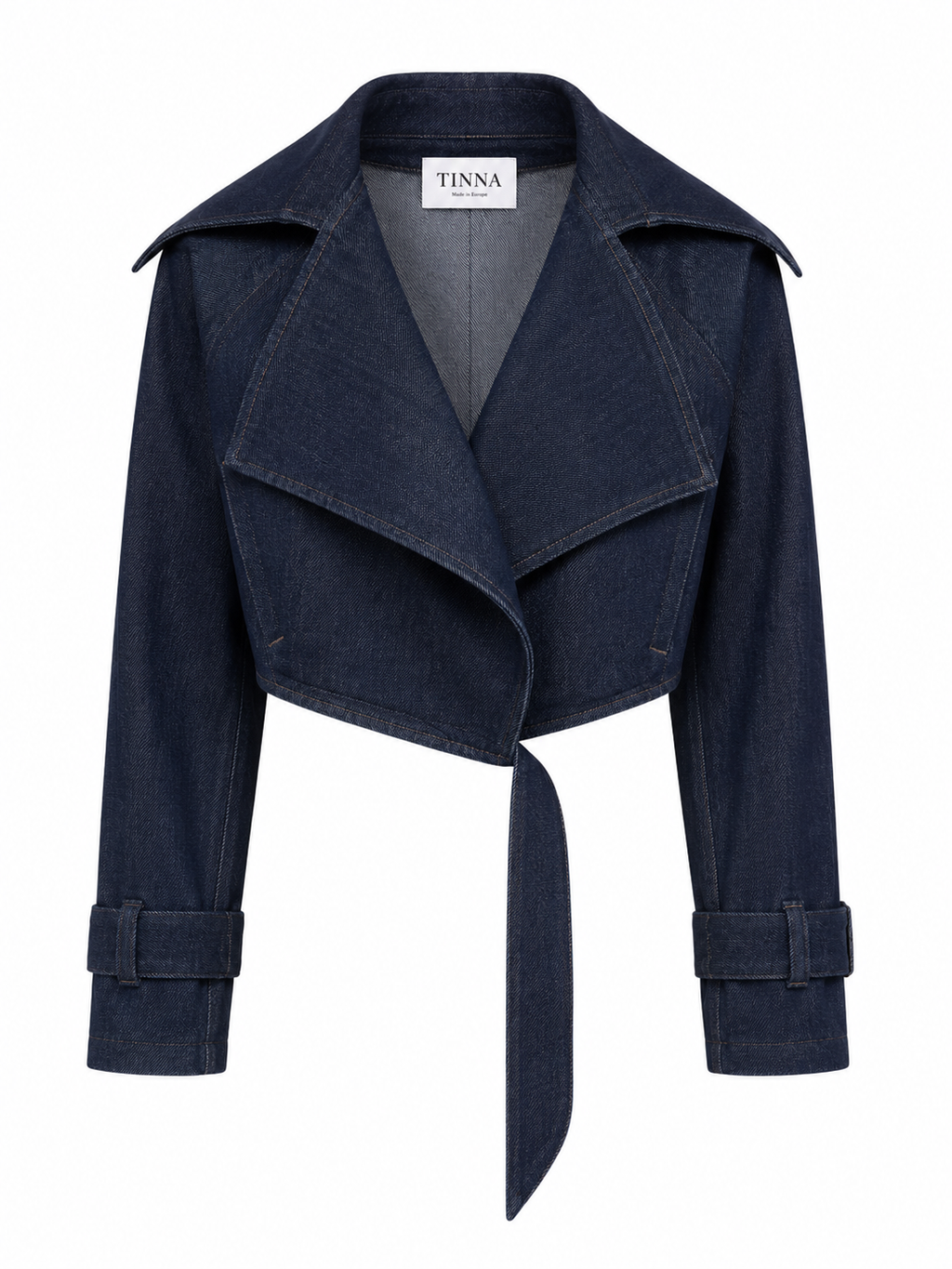 Denim trench jacket