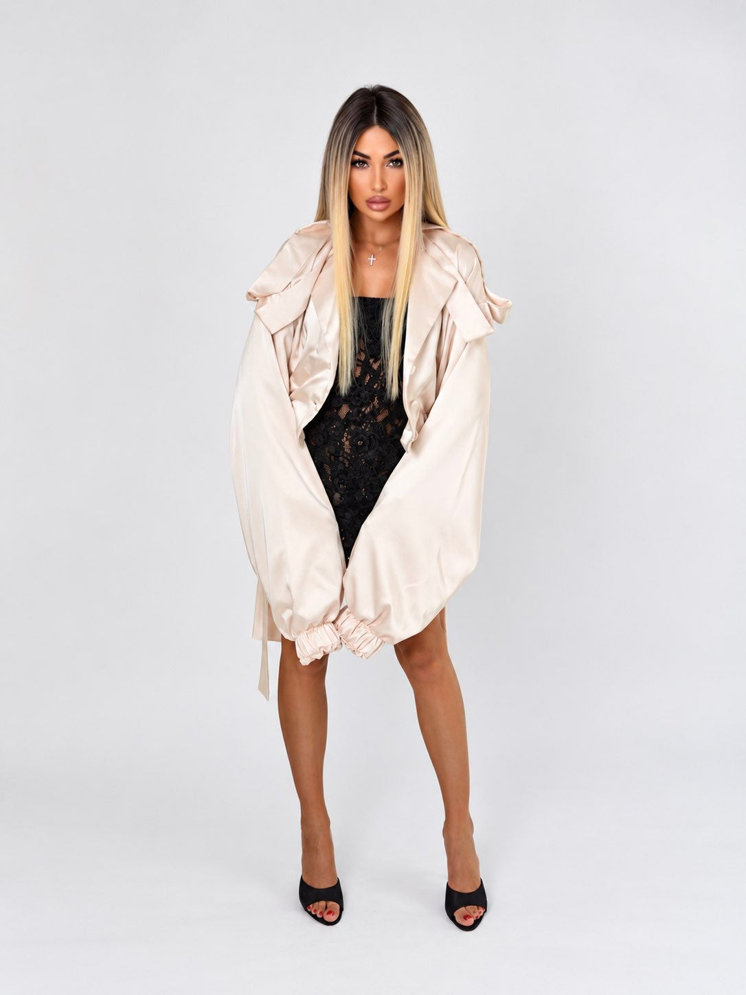 Ivory arm details jacket