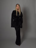 Satin black jacket