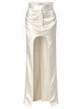 long cut-out skirt