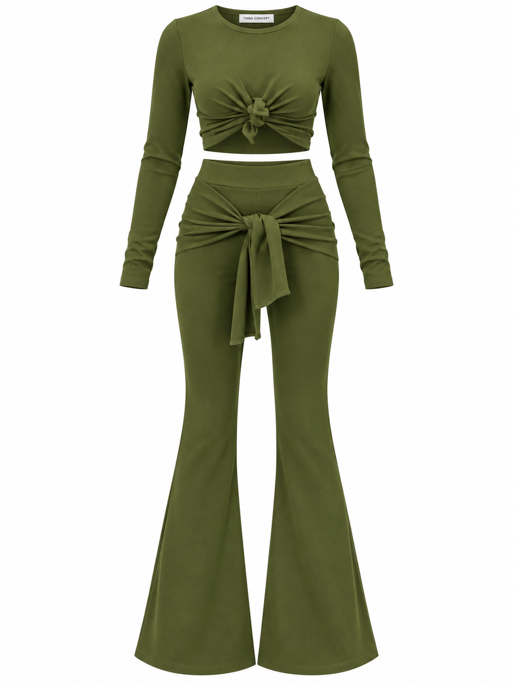 Green long sleeves set