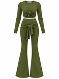 Green long sleeves set