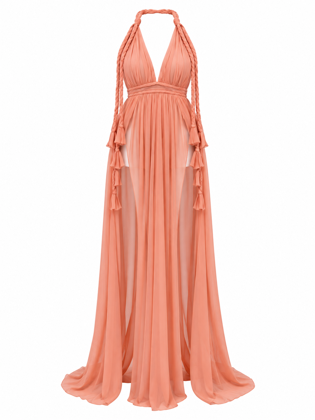 Peach beach dress