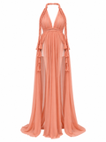 Peach beach dress