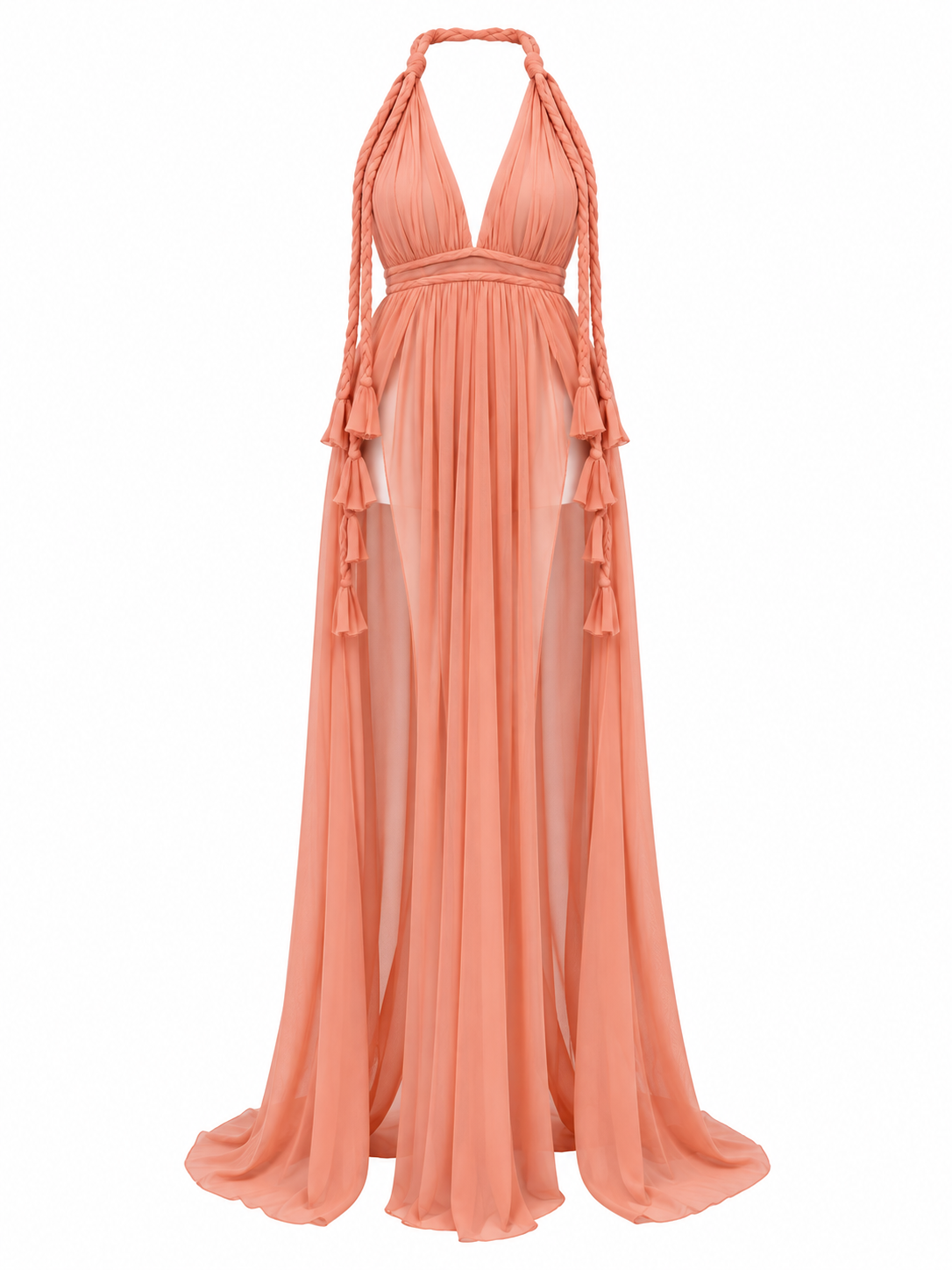 Peach beach dress